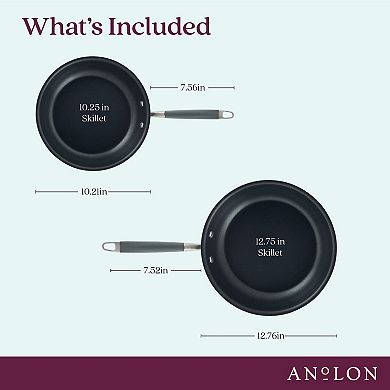 Anolon Advanced Home Hard-Anodized 2-pc. Nonstick Skillet Set