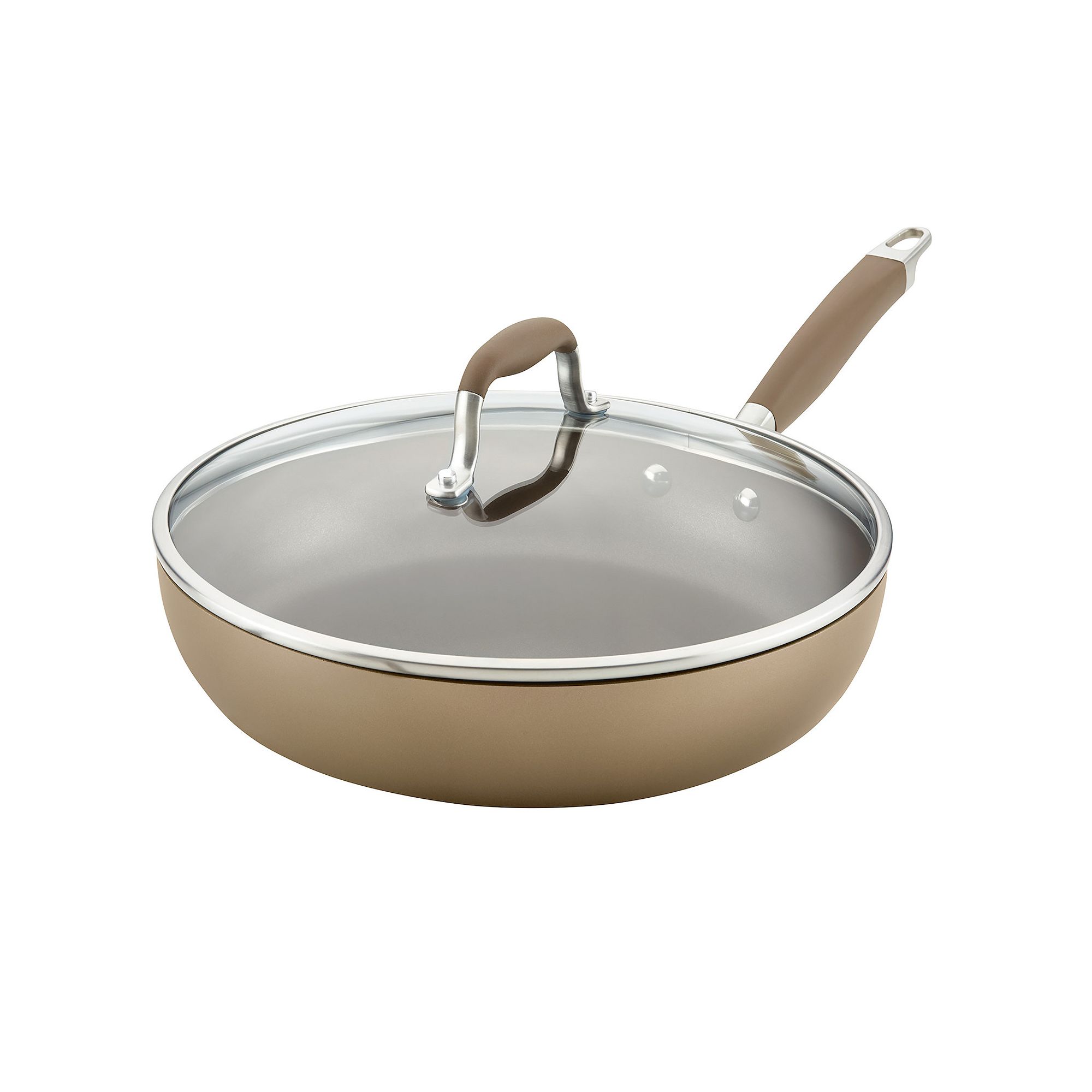Anolon Advanced Home Hard-Anodized Nonstick 12-in. Deep Skillet, Brown