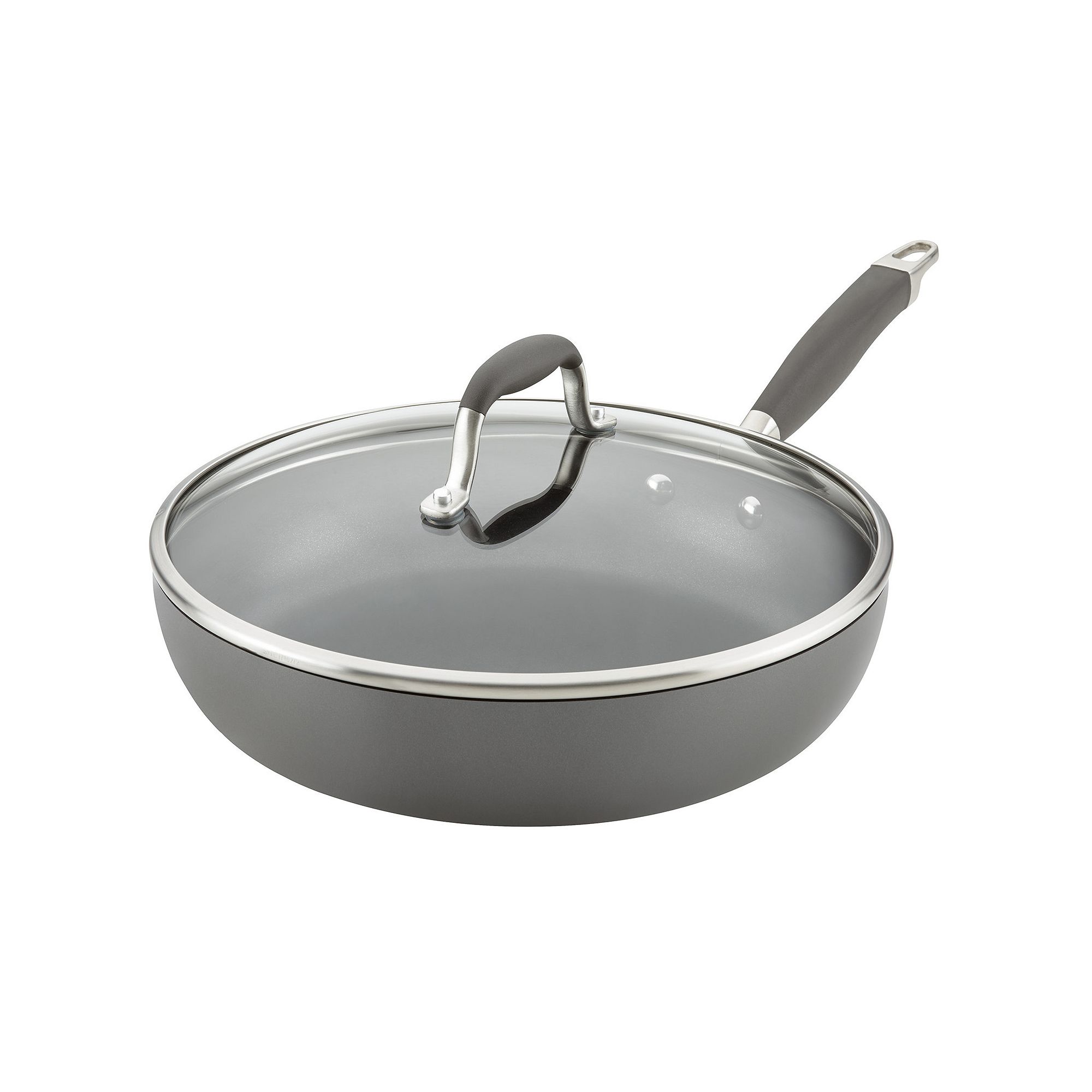 Anolon Advanced Home Hard-Anodized Nonstick 12-in. Deep Skillet, Gray