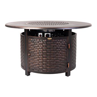 Fire Sense Florence Woven Aluminum LPG Fire Pit