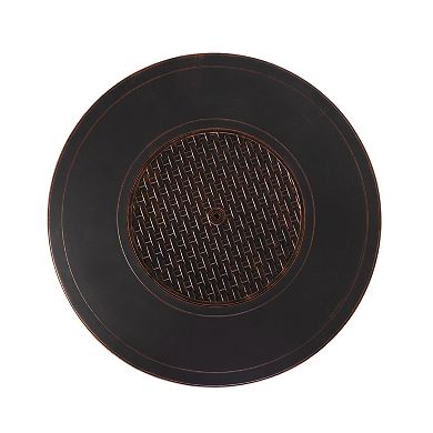 Fire Sense Florence Woven Aluminum LPG Fire Pit