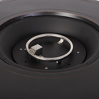 Fire Sense Florence Woven Aluminum LPG Fire Pit