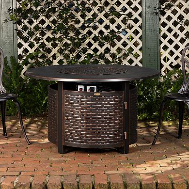 Fire Sense Florence Woven Aluminum LPG Fire Pit
