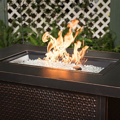 Fire Sense Weyland Rectangle Aluminum LPG Fire Pit