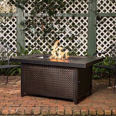 Fire Sense Weyland Rectangle Aluminum LPG Fire Pit