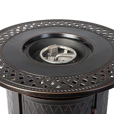 Fire Sense Wagner Aluminum Round LPG Fire Pit