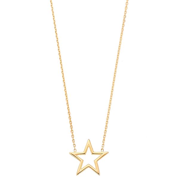 14k Gold Star Necklace