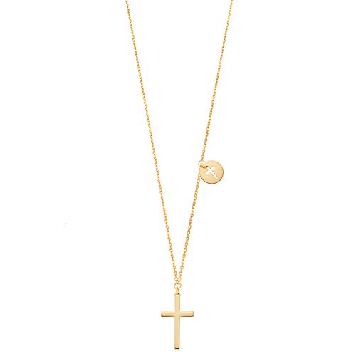 Women's gold cross necklace