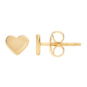 Sechic 14k Gold Heart Hoop Earrings