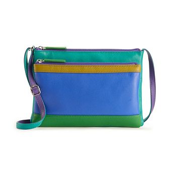 ili Leather Multi Compartment Crossbody Bag