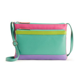 ili Leather Multi Compartment Crossbody Bag