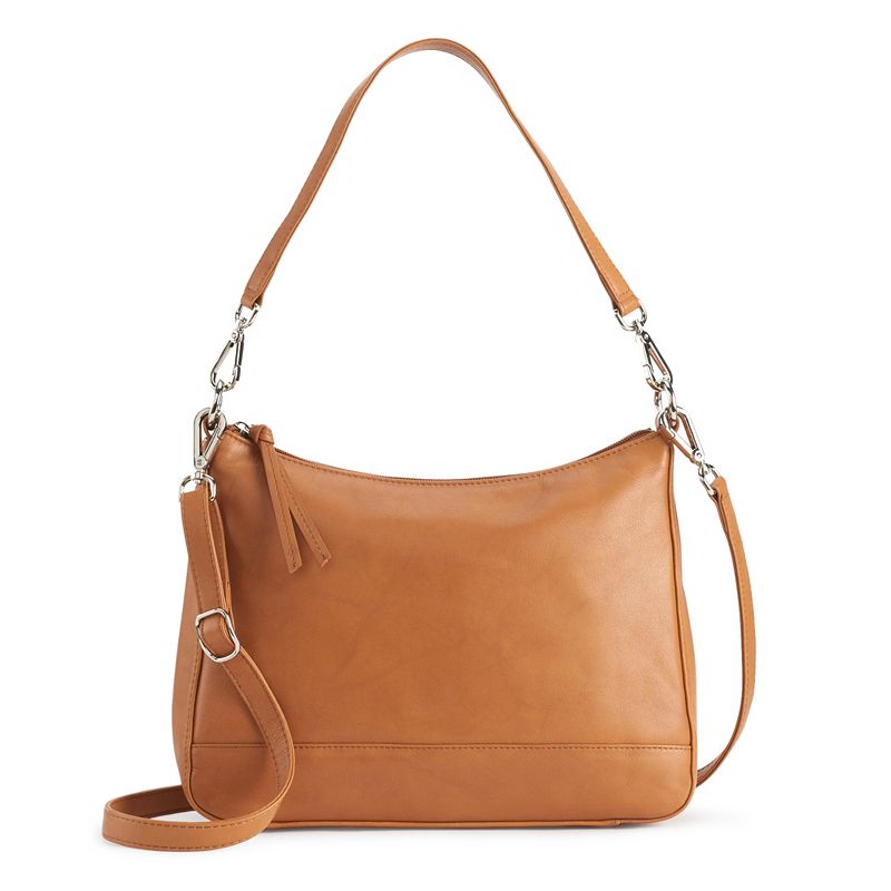 ili Leather Hobo Bag, Brown