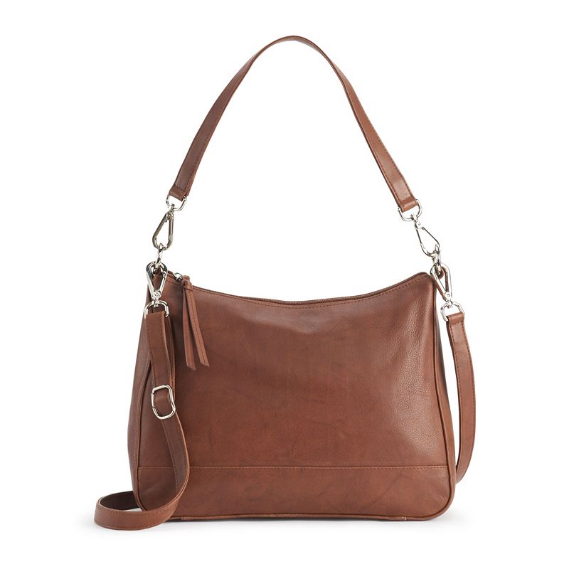 ili Leather Hobo Bag, Brown