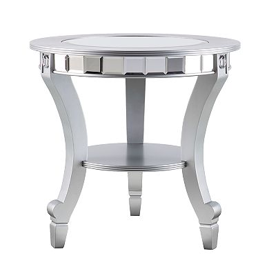 Dolph Mirrored End Table