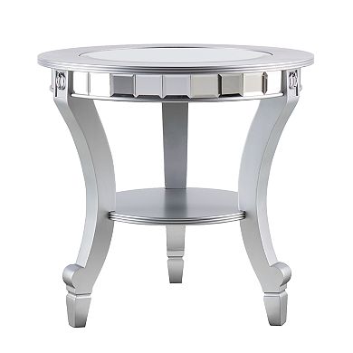 Dolph Mirrored End Table
