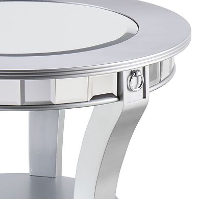 Dolph Mirrored End Table