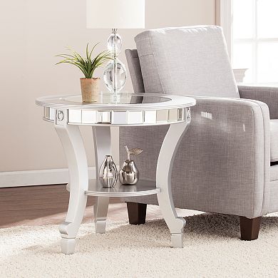Dolph Mirrored End Table