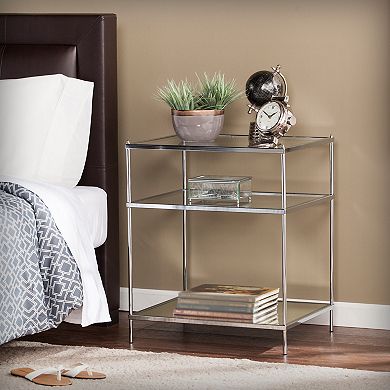 Southern Enterprises Nixxa Mirrored Side Table