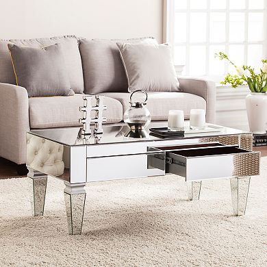 Southern Enterprises Dittoca Mirrored Coffee Table