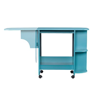 Southern Enterprises Expandable Craft Station in Turquoise