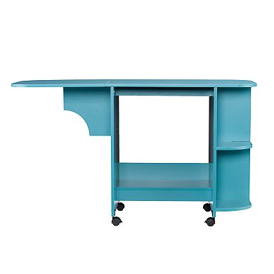 Southern Enterprises Expandable Craft Station in Turquoise