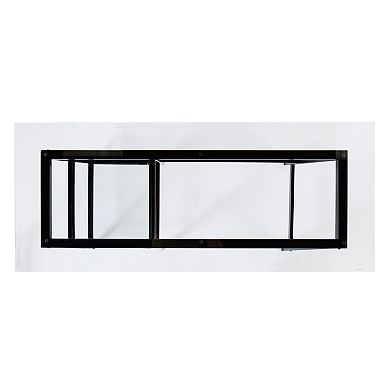 Southern Enterprises Akilo MetalGlass Sawhorse Writing Desk