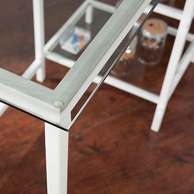 Southern Enterprises Lopeta Glass Student Desk