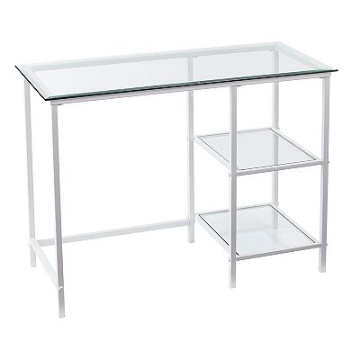 Southern Enterprises Lopeta Glass Student Desk