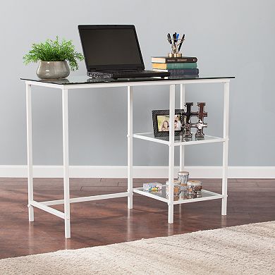 Southern Enterprises Lopeta Glass Student Desk