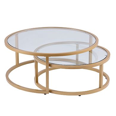 Southern Enterprises Errolaon 2-Piece Nesting Coffee Table Set