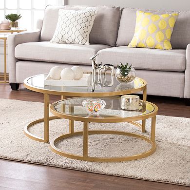 Southern Enterprises Errolaon 2-Piece Nesting Coffee Table Set