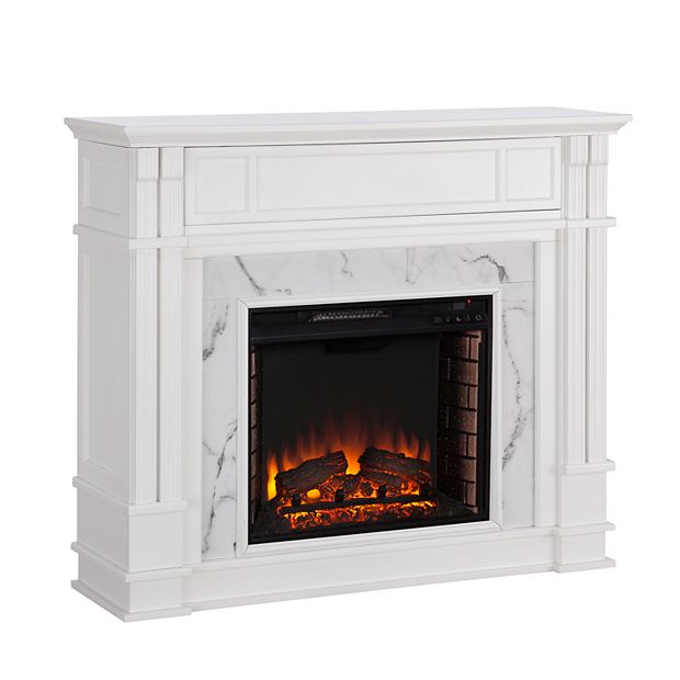 White Electric Fireplace