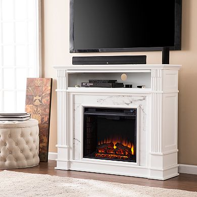 White Electric Fireplace