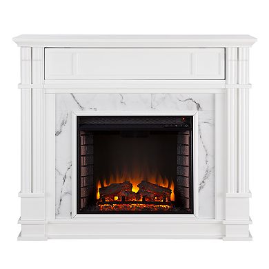 White Electric Fireplace
