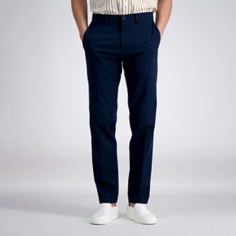 Men's Haggar® Iron Free Premium Khaki™ Straight-Fit Flat Front Perfect Fit Waistband Casual Pant