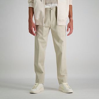 Men's Haggar® Iron Free Premium Khaki™ Straight-Fit Flat Front Perfect Fit Waistband Casual Pant
