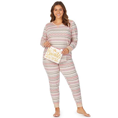 Plus Size Cuddl Duds 3Piece Pajama Set
