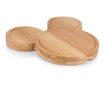 Picnic Time Disney's Mickey Mouse Shaped Natural Wood Cheese Board Set
