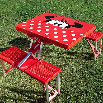 Disney's Minnie Mouse Portable Folding Table with Seats by Picnic Time 