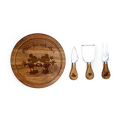 Disney's Mickey & Minnie Mouse Acacia Wood Cheese Board & Tool Set by Picnic Time 