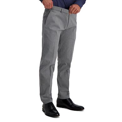 Men's Haggar® Iron Free Premium Khaki Slim-Straight Fit Flat Front Perfect Fit Waistband Casual Pant