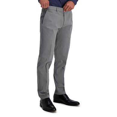 Men's Haggar® Iron Free Premium Khaki Slim-Straight Fit Flat Front Perfect Fit Waistband Casual Pant