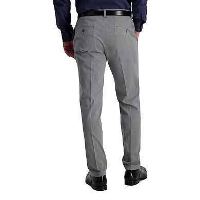 Men's Haggar® Iron Free Premium Khaki Slim-Straight Fit Flat Front Perfect Fit Waistband Casual Pant
