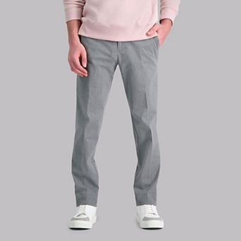 Men's Haggar® Iron Free Premium Khaki™ Slim-Straight Fit Flat Front Perfect Fit Waistband Casual Pant