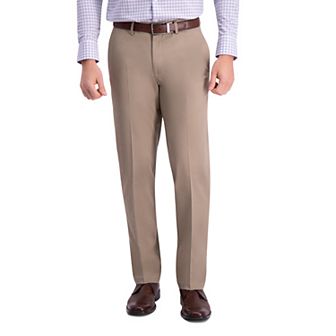 Men's Haggar® Iron Free Premium Khaki™ Slim-Straight Fit Flat Front Perfect Fit Waistband Casual Pant