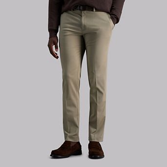 Men's Haggar® Iron Free Premium Khaki™ Slim-Straight Fit Flat Front Perfect Fit Waistband Casual Pant