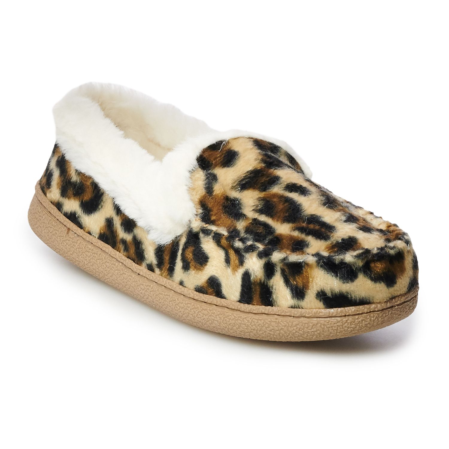 leopard moccasin slippers