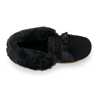 Women's Sonoma Goods For Life® Faux Fur Foldover Microsuede Moccasin Slippers