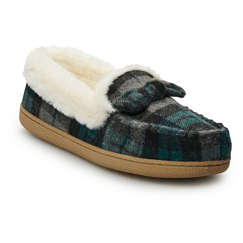 Women's SONOMA Goods for Life® Plaid Moccasin Slippers