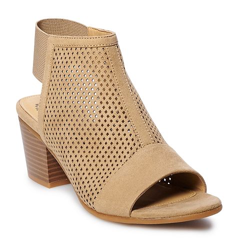 sonoma goods for life spotted women's high heel combat boots